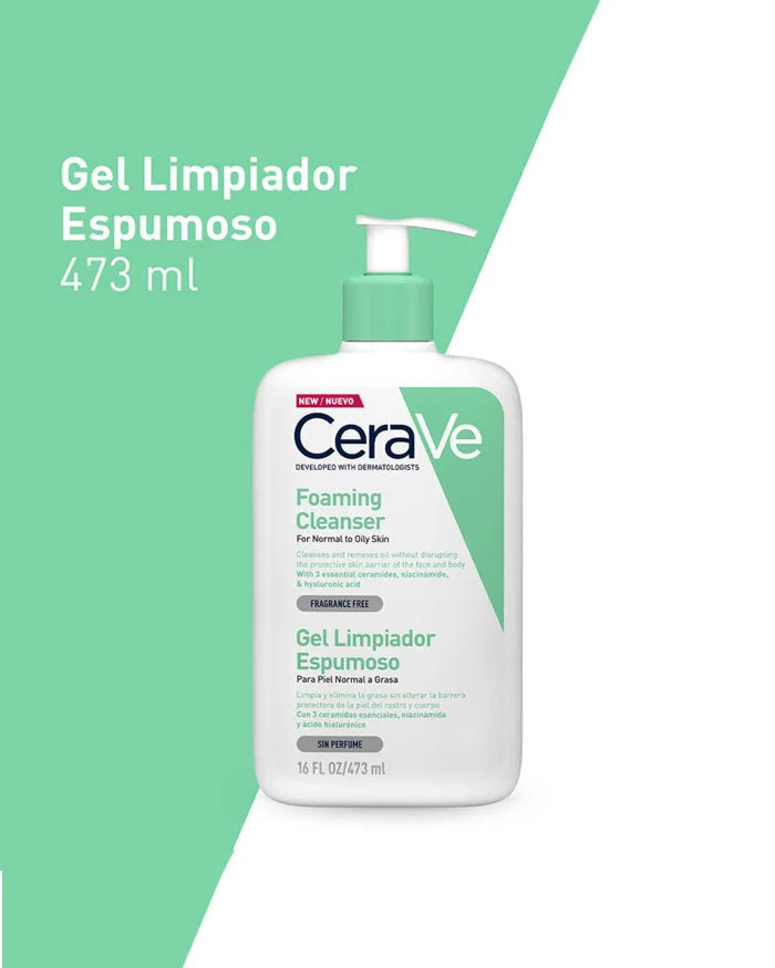 Cerave Gel Limpiador Espumoso 16Oz / 473Ml
