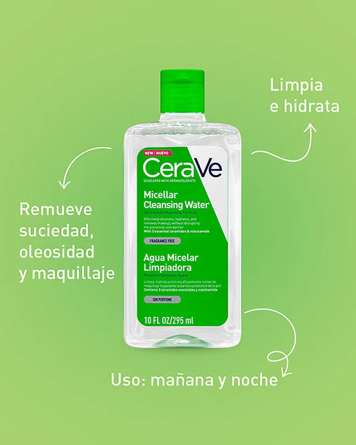 CERAVE Agua Micelar Limpiadora de 295 ml