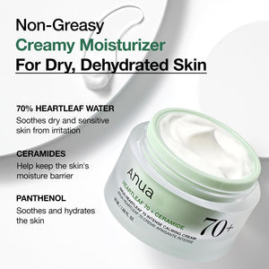 Anua Heartleaf 70 Intense Calming Cream 50 Ml Momento De Aplicación Día Tipo De Piel Todo Tipo De Piel