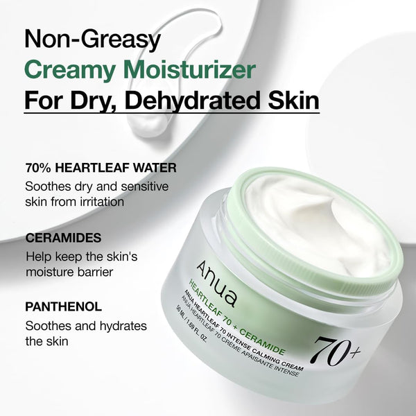 Anua Heartleaf 70 Intense Calming Cream 50 Ml Momento De Aplicación Día Tipo De Piel Todo Tipo De Piel