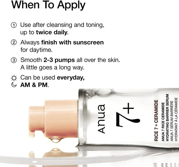 ANUA 7 Rice Ceramide Hydrating Barrier Serum 50 ml