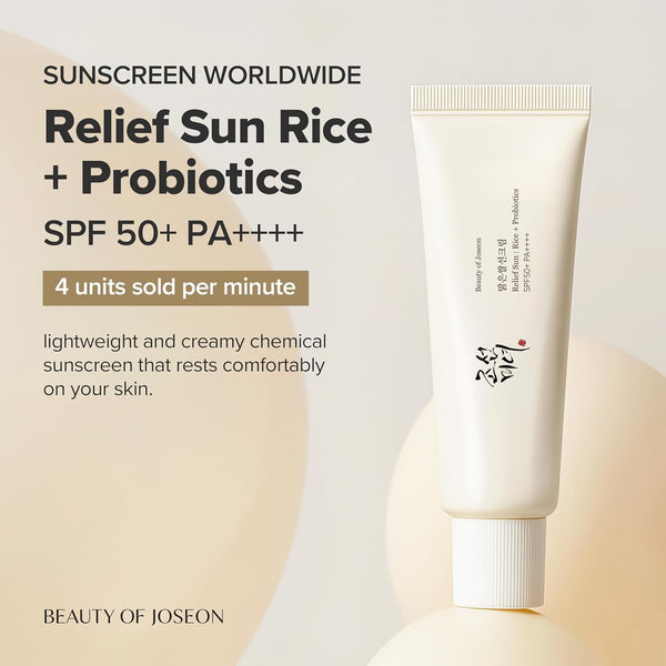 Beauty of Joseon Relief Sun Arroz + Probióticos Protector Solar con SPF50+ PA++++