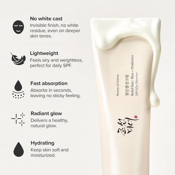 Beauty of Joseon Relief Sun Arroz + Probióticos Protector Solar con SPF50+ PA++++