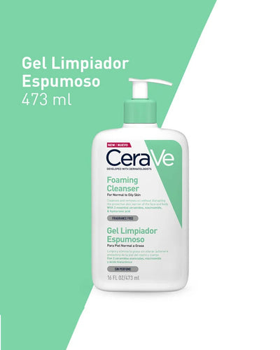 Cerave Gel Limpiador Espumoso 16Oz / 473Ml
