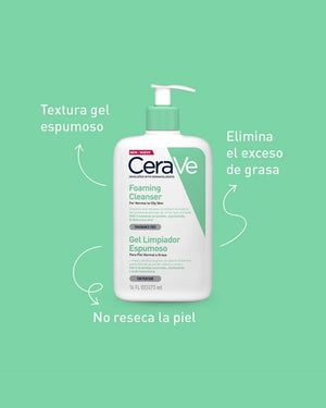 Cerave Gel Limpiador Espumoso 16Oz / 473Ml